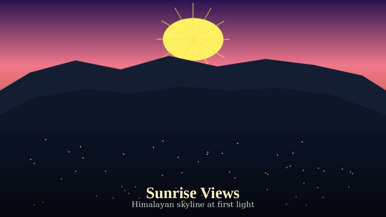 Sunrise and sunset views Dharamshala